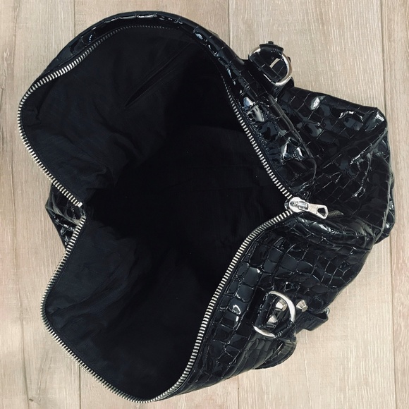 Italy Le Solim Patent Leather Bag Black - Picture 6 of 8